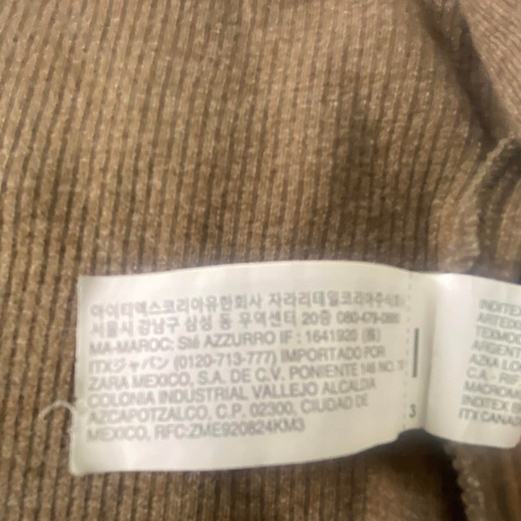 Zara Brown Button-Up Ribbed Jacket - Picture 10 of 10